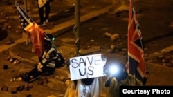 Manifestantes en Hong Kong