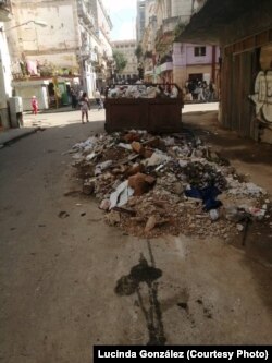 Basurero en La Habana Vieja.