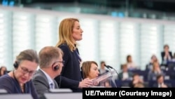 Roberta Metsola, presidenta del Parlamento Europeo. (Twitter/UE).