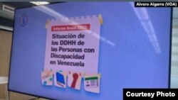 La Confederación de Sordos de Venezuela presentó su informe anual sobre la situación de DDHH de las personas con discapacidad en el país. Foto tomada de VOA.