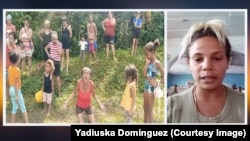 Protestas en Maisí (izq.) y una de sus protagonistas, Yadiuska Domínguez.