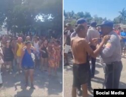 Protestas en Santiago de Cuba.