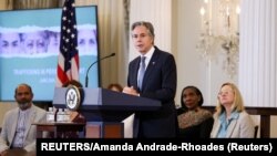 El Secretario de Estado de EEUU, Antony Blinken, durante la publicación del Informe sobre la trata de personas (TIP) de 2024 en Washington, EE.UU. / Foto: Amanda Andrade-Rhoades (REUTERS)