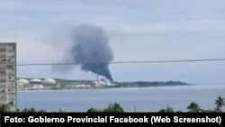 Incendio en la Termoeléctrica de Matanzas