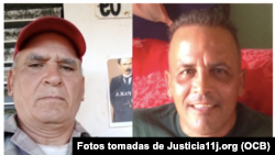 Combinación de fotografías publicadas por Justicia11j.org. Adrián Rodríguez Morera (izq.) y su hermano Rolando Yusef Pérez Morera.