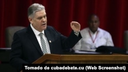 El ministro de Economía y Planificación, Alejandro Gil Fernández, ante la Asamblea Nacional del Poder Popular en 2022. El funcionario está siendo investigado.