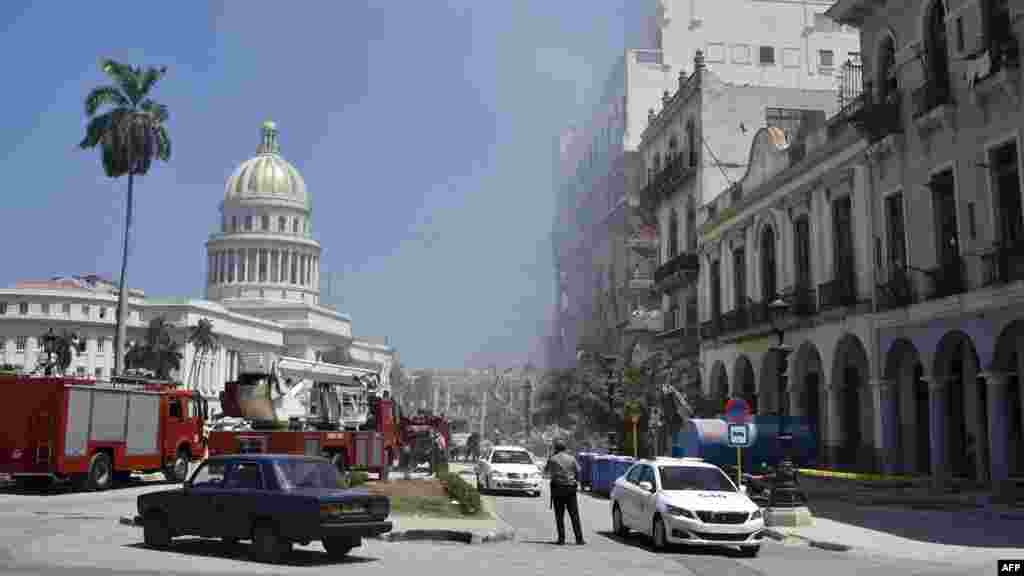 Explosión en el hotel Saratoga de La Habana.