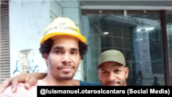 Luis Manuel Otero Alcántara (izq.) y Maykel Castillo El Osorbo.