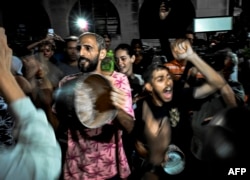 Protesta en El Vedado, La Habana, el sábado 1ro de octubre. (YAMIL LAGE / AFP)