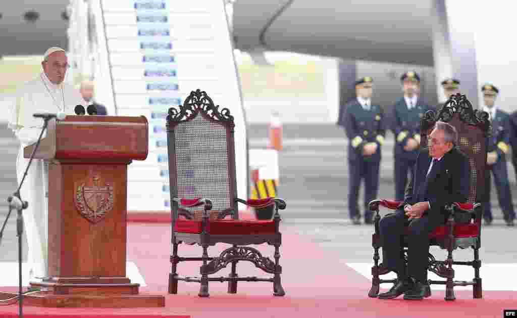 El Papa Francisco habla a los cubanos en su primer discurso en la isla.