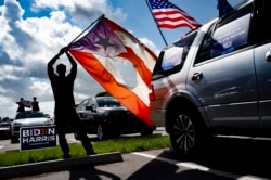 Partidiarios del candidato Biden en Coconut Creek, Florida, el 29 de octubre de 2020.