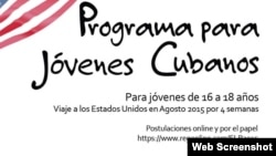 Convocatoria al Programa de Liderazgo para Jóvenes Cubanos.