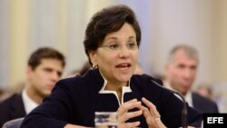 Penny Pritzker durante una audiencia celebrada en el Senado. EFE