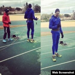 Yasmani Copello entrena en el Centro de Preparación Olímpica de Formia, Italia.