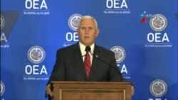 Pence denuncia "oscura nube de tiranía" sobre Cuba, Venezuela y Nicaragua