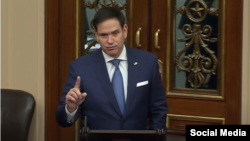 El senador cubanoamericano Marco Rubio en el Senado el 6 de enero del 2021.