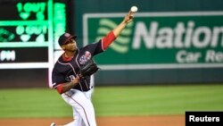 Roenis Elías de los Nacionales de Washington. Brad Mills-USA TODAY Sports vía Reuters.