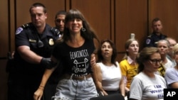 Protestas durante audiencia de confirmación del juez Brett Kavanaugh.