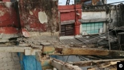 Un edificio en ruinas en La Habana Vieja, cerca del Hotel Armadores de Santander. (Archivo)