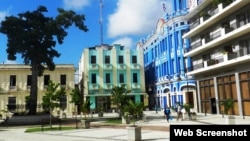 Plaza de los Trabajadores en Camagüey, uno de los lugares donde aparecieron los carteles. 