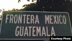 Señal de frontera México-Guatemala.