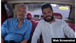 Richard Branson se reune con nieto de Fidel Castro/Twitter @richardbranson