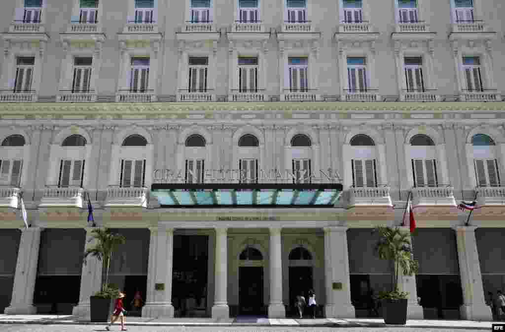  Vista del Gran Hotel Manzana, administrado por la cadena Kempinsk en La Habana 