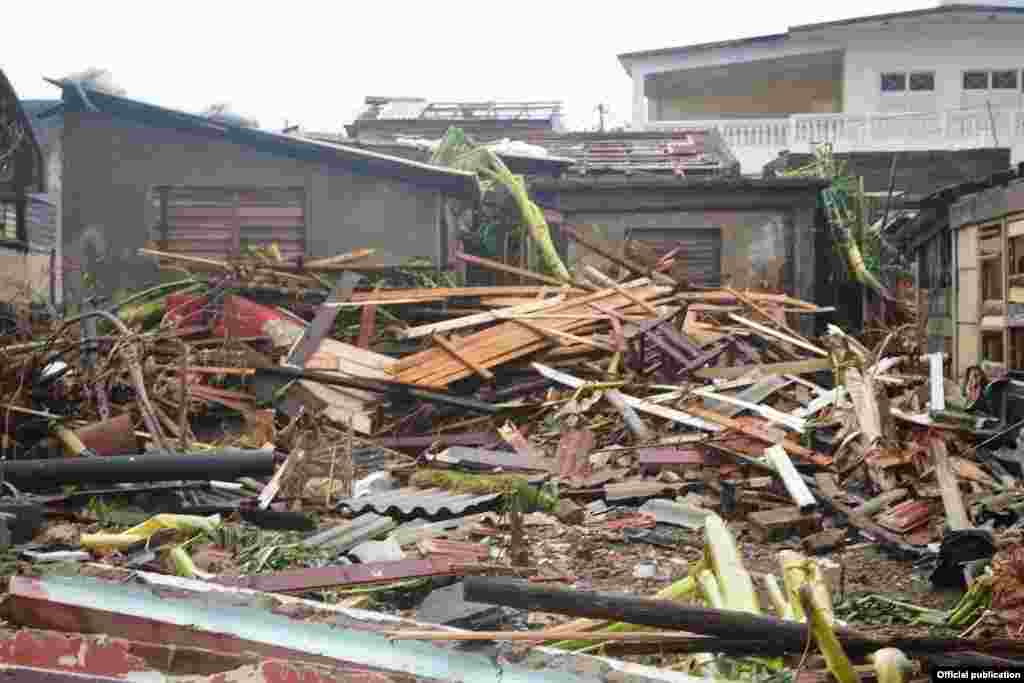 El impacto de Matthew en Baracoa. Foto Tomada de Radio Baracoa.