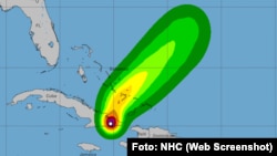 Cono de trayectoria tormenta tropical Oscar