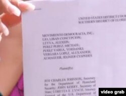 Moción presentada a la corte federal por el Movimiento Democracia a favor de los balseros cubanos que llegaron al faro American Shoal.