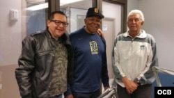 Edemio Navas, Tony Oliva y "El Guajiro" Peña (i-d).