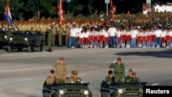 Las fuerzas armadas de Cuba en un acto oficial. REUTERS / Claudia Daut.