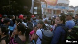 Migrantes cubanas en Tapachula. Foto tomada el 17 de abril de 2019.