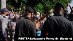 Boinas Negras desplegadas en La Habana durante el levantamiento del 11 de julio. REUTERS/Alexandre Meneghini