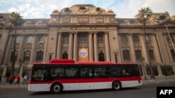 Autobús eléctrico en Santiago de Chile.