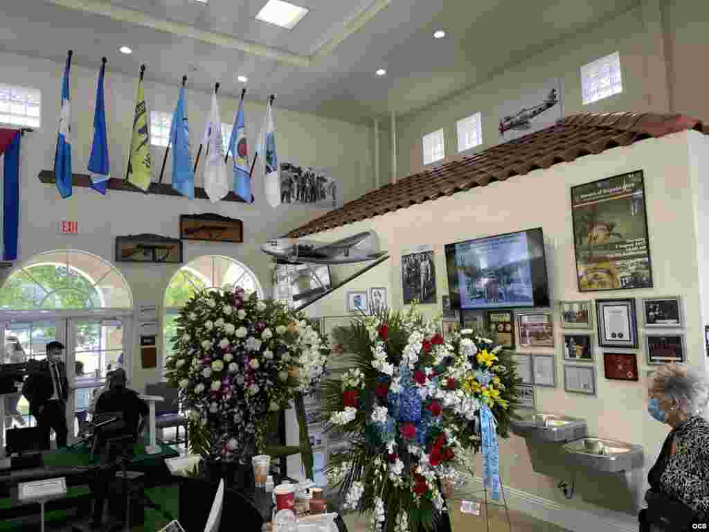 Funeral de Esteban Bovo en el Museo de la Brigada 2506 en Miami Lakes.