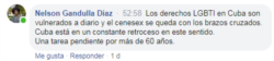 Comentarios en Facebook de CENESEX Nelson Gandulla