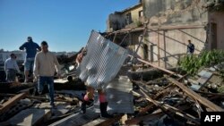 Destrozos causados por el tornado en La Habana.