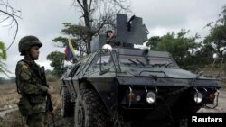 Soldado colombiano en la frontera con Venezuela. Archivo.