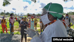 Audiencia sanitaria en Consolación del Sur. Foto tomada de Telepinar.