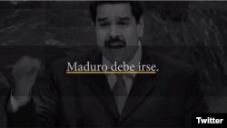 Imagen del video sobre Nicolás Maduro publicado en la cuenta de Twitter de la Casa Blanca. 