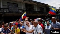 La candidata a la presidencia de Venezuela, María Corina Machado, el 28 de mazo de 2023 en Caripito, Monagas. (Reuters/Leonardo Fernández Viloria).