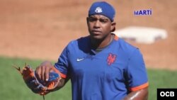 El cubano Yoenis Céspedes, pelotero en las Ligas Mayores.