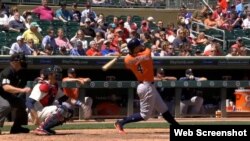 George Springer pegó este miércoles un enorme cuadrangular de 473 pies.