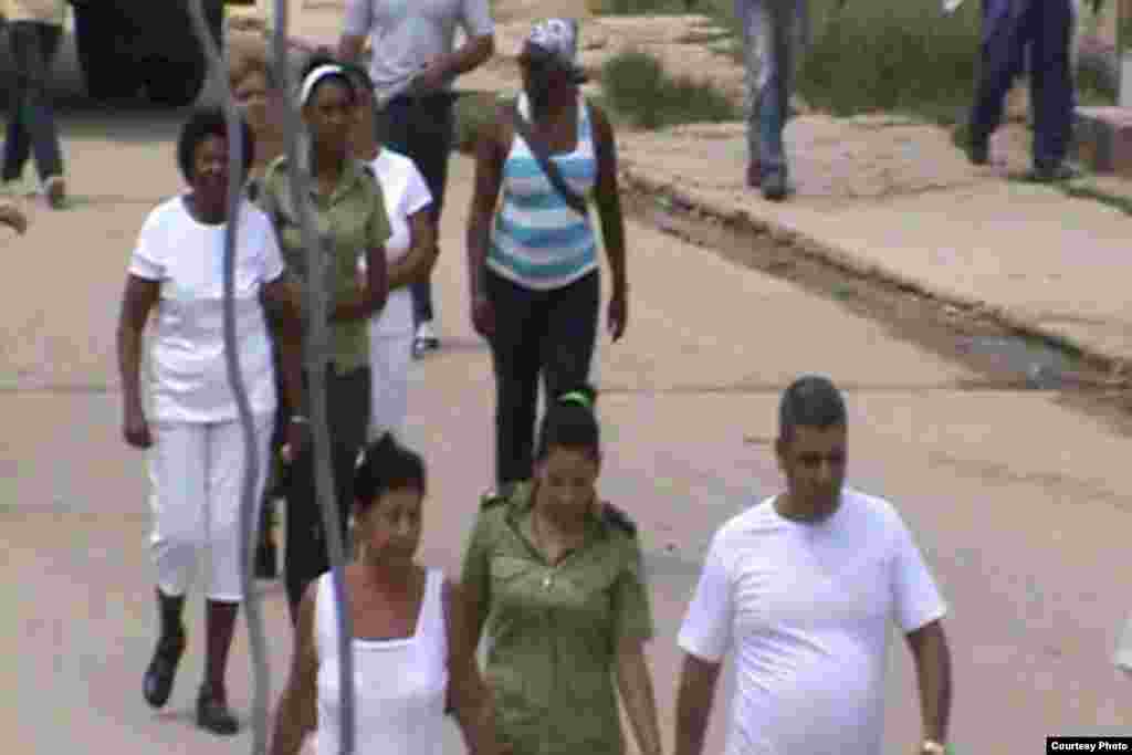 Las Damas de Blanco fueron víctimas de las turbas a la salida de la iglesia en Colón el pasado domingo 4 de agosto.