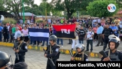 El partido político del presidente Daniel Ortega está en el poder en Nicaragua desde 2007. (Foto Houston Castillo, VOA)