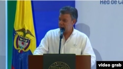 Santos en "el anuncio más importante que he hecho en mi vida": paz con las FARC se firma el 26 de septiembre en Cartagena.