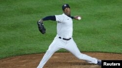  Aroldis Chapman en un juego contra los Astros de Houston. Brad Penner-USA TODAY Sports