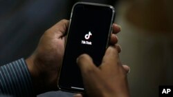 Un hombre abre la aplicación TikTok en su teléfono. (AP/Anjum Naveed, File)