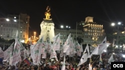 Manifestación a favor de la democracia en Venezuela y Cuba